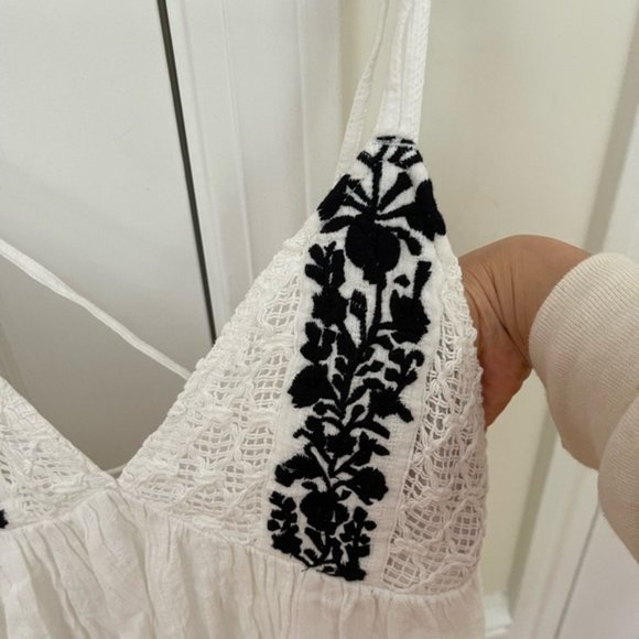 New L*SPACE White Embroidered Cotton Beach Coverup Dress - Picture 6 of 9